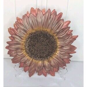Resin Sunflower Wall Decor - Red/Orange